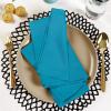 imageUtopia Kitchen White Cloth Napkins 12 Pack 18x18 Inch Cotton Blend Washable and Reusable Table Dinner NapkinsCaribbean Blue