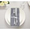 imageUtopia Kitchen White Cloth Napkins 12 Pack 18x18 Inch Cotton Blend Washable and Reusable Table Dinner NapkinsCharcoal