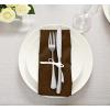 imageUtopia Kitchen White Cloth Napkins 12 Pack 18x18 Inch Cotton Blend Washable and Reusable Table Dinner NapkinsChocolate