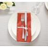 imageUtopia Kitchen White Cloth Napkins 12 Pack 18x18 Inch Cotton Blend Washable and Reusable Table Dinner NapkinsCoral