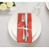 imageUtopia Kitchen White Cloth Napkins 12 Pack 18x18 Inch Cotton Blend Washable and Reusable Table Dinner NapkinsCoral