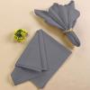 imageUtopia Kitchen White Cloth Napkins 12 Pack 18x18 Inch Cotton Blend Washable and Reusable Table Dinner NapkinsGray