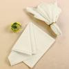 imageUtopia Kitchen White Cloth Napkins 12 Pack 18x18 Inch Cotton Blend Washable and Reusable Table Dinner NapkinsIvory