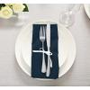 imageUtopia Kitchen White Cloth Napkins 12 Pack 18x18 Inch Cotton Blend Washable and Reusable Table Dinner NapkinsNavy