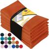 imageUtopia Kitchen White Cloth Napkins 12 Pack 18x18 Inch Cotton Blend Washable and Reusable Table Dinner NapkinsOrange