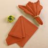 imageUtopia Kitchen White Cloth Napkins 12 Pack 18x18 Inch Cotton Blend Washable and Reusable Table Dinner NapkinsOrange