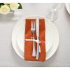 imageUtopia Kitchen White Cloth Napkins 12 Pack 18x18 Inch Cotton Blend Washable and Reusable Table Dinner NapkinsOrange