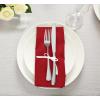 imageUtopia Kitchen White Cloth Napkins 12 Pack 18x18 Inch Cotton Blend Washable and Reusable Table Dinner NapkinsRed