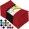 imageUtopia Kitchen White Cloth Napkins 12 Pack 18x18 Inch Cotton Blend Washable and Reusable Table Dinner NapkinsRed
