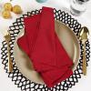 imageUtopia Kitchen White Cloth Napkins 12 Pack 18x18 Inch Cotton Blend Washable and Reusable Table Dinner NapkinsRed