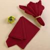 imageUtopia Kitchen White Cloth Napkins 12 Pack 18x18 Inch Cotton Blend Washable and Reusable Table Dinner NapkinsRed