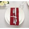 imageUtopia Kitchen White Cloth Napkins 12 Pack 18x18 Inch Cotton Blend Washable and Reusable Table Dinner NapkinsRed