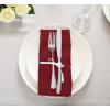 imageUtopia Kitchen White Cloth Napkins 12 Pack 18x18 Inch Cotton Blend Washable and Reusable Table Dinner NapkinsRed
