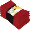 imageUtopia Kitchen White Cloth Napkins 12 Pack 18x18 Inch Cotton Blend Washable and Reusable Table Dinner NapkinsRed