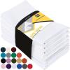 imageUtopia Kitchen White Cloth Napkins 12 Pack 18x18 Inch Cotton Blend Washable and Reusable Table Dinner NapkinsWhite