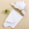 imageUtopia Kitchen White Cloth Napkins 12 Pack 18x18 Inch Cotton Blend Washable and Reusable Table Dinner NapkinsWhite