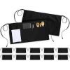 imageUtopia Wear 12 Pack Server Apron with 3 Pockets Waist Apron for Waiter Waitress 12 InchesBlack