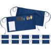 imageUtopia Wear 12 Pack Server Apron with 3 Pockets Waist Apron for Waiter Waitress 12 InchesBlue