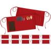 imageUtopia Wear 12 Pack Server Apron with 3 Pockets Waist Apron for Waiter Waitress 12 InchesRed