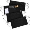 imageUtopia Wear 4 Pack Server Apron with 3 Pockets Waist Apron for Waiter Waitress 12 InchesBlack