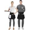 imageUtopia Wear 4 Pack Server Apron with 3 Pockets Waist Apron for Waiter Waitress 12 InchesBlack