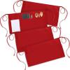 imageUtopia Wear 4 Pack Server Apron with 3 Pockets Waist Apron for Waiter Waitress 12 InchesRed