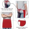 imageUtopia Wear 4 Pack Server Apron with 3 Pockets Waist Apron for Waiter Waitress 12 InchesRed
