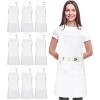 imageUtopia Kitchen 10 Pack Bib Apron Adjustable with 2 Pockets Water and Oil Resistant Cooking Kitchen Chef Apron for Women MenWhite