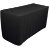 imageUtopia Kitchen Fitted Tablecloth 1 Pack Black 6 Feet 72x30 Inches Rectangle Table Cloth  Washable and Wrinkle Resistant Cover for Party Dinner Wedding and Trade ShowsBlack