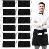 imageUtopia Wear 12 Pack Server Apron with 3 Pockets Waist Apron for Waiter Waitress 12 InchesBlack