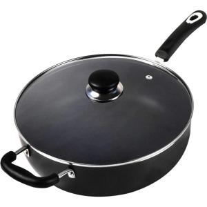 imageUtopia Kitchen 11 Inch Nonstick Skillet  Deep Frying Pan  46 Quart Saut Pan  Aluminum Jumbo Cooker with Glass Lid  Dishwasher Safe