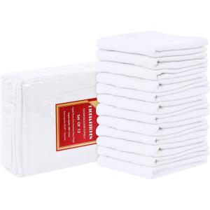imageUtopia Kitchen Orange Flour Sack Towels 12 Pack  28 x 28 Inches 100 Cotton Tea Towels for Cleaning ampamp Drying  Highly Absorbent Kitchen Dish TowelsWhite
