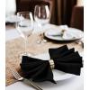 imageUtopia Home 288 Pack White Cloth Napkins 17x17 Inches Polyester Dinner Napkins WashableBlack