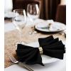 imageUtopia Home 288 Pack White Cloth Napkins 17x17 Inches Polyester Dinner Napkins WashableBlack