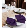 imageUtopia Home 288 Pack White Cloth Napkins 17x17 Inches Polyester Dinner Napkins WashablePurple
