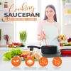 imageUtopia Kitchen 2 Quart Nonstick Saucepan with Detachable handle ampamp Glass Lid Grey  BlackBlack  Black
