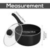 imageUtopia Kitchen 2 Quart Nonstick Saucepan with Detachable handle ampamp Glass Lid Grey  BlackBlack  Black
