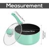 imageUtopia Kitchen 2 Quart Nonstick Saucepan with Detachable handle ampamp Glass Lid Grey  BlackGreen  Black