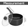 imageUtopia Kitchen 2 Quart Nonstick Saucepan with Detachable handle ampamp Glass Lid Grey  BlackGrey  Black