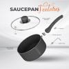 imageUtopia Kitchen 2 Quart Nonstick Saucepan with Detachable handle ampamp Glass Lid Grey  BlackGrey  Black