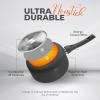 imageUtopia Kitchen 2 Quart Nonstick Saucepan with Detachable handle ampamp Glass Lid Grey  BlackGrey  Black