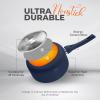 imageUtopia Kitchen 2 Quart Nonstick Saucepan with Detachable handle ampamp Glass Lid Grey  BlackMidnight Blue  Black