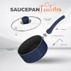 imageUtopia Kitchen 2 Quart Nonstick Saucepan with Detachable handle ampamp Glass Lid Grey  BlackMidnight Blue  Black
