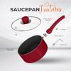 imageUtopia Kitchen 2 Quart Nonstick Saucepan with Detachable handle ampamp Glass Lid Grey  BlackRed  Black