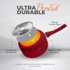 imageUtopia Kitchen 2 Quart Nonstick Saucepan with Detachable handle ampamp Glass Lid Grey  BlackRed  Black