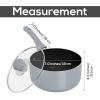 imageUtopia Kitchen 2 Quart Nonstick Saucepan with Detachable handle ampamp Glass Lid Grey  BlackSilver  Black