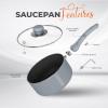 imageUtopia Kitchen 2 Quart Nonstick Saucepan with Detachable handle ampamp Glass Lid Grey  BlackSilver  Black