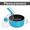 imageUtopia Kitchen 2 Quart Nonstick Saucepan with Detachable handle ampamp Glass Lid Grey  BlackTurquoise  Black