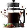 imageUtopia Kitchen 34 Ounce 1 Liter French Press Coffee Maker Tea Maker Travel Coffee Presses Heat Resistant Thickened Borosilicate Coffee Pot for Camping Travel Gifts Black Pack of 1Black