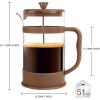 imageUtopia Kitchen 34 Ounce 1 Liter French Press Coffee Maker Tea Maker Travel Coffee Presses Heat Resistant Thickened Borosilicate Coffee Pot for Camping Travel Gifts Black Pack of 1Brown